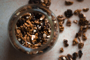 walnuts in the glassjar
