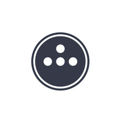 Simple dark circle with three white dots inside a larger circle.