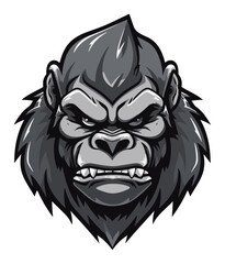 Angry Gorilla Head Mascot – Fierce Ape Logo Vector Emblem