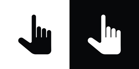 Obraz premium Hand pointer icons vector. silhouette or icon or pictogram.