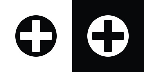 Obraz premium Hospital sign icons vector. silhouette or icon or pictogram.