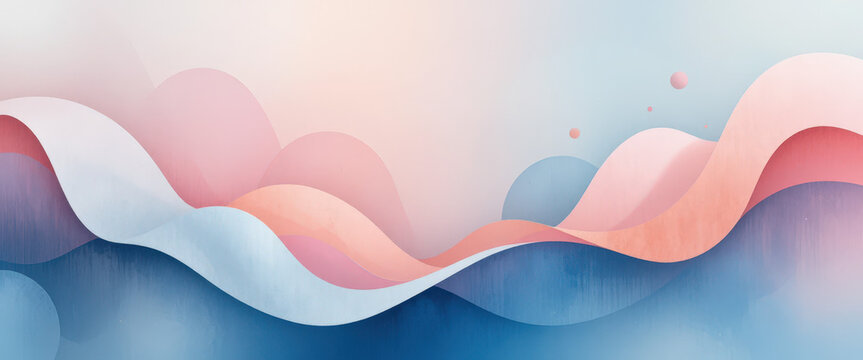 Flowing abstract waves digital art soft pastel colors gradient background creative concept for modern designs - Powered by Adobe