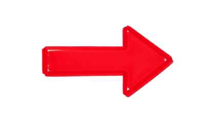 Red Arrow Icon Pointing Right Direction, Navigation, and Movement