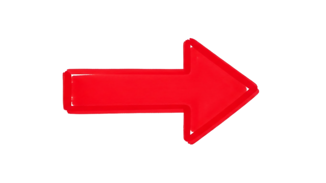 Red Arrow Icon Pointing Right Direction, Navigation, and Movement