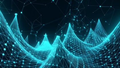 abstract futuristic communication neon low poly motion background