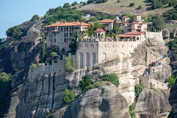 Naklejka premium Panoramic view of Meteora Monasteries, Thessaly, Greece