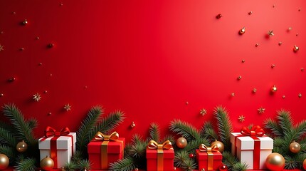 christmas tree and gifts