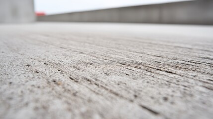 Close-up View of Textured Concrete Surface with Clear Striations and Unique Patterns Ideal for Architectural or Industrial Themes