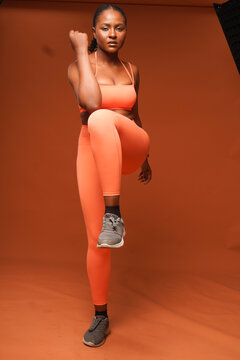 Athletic African American personal fitness coach