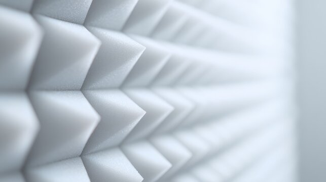 Textured foam wall panels for soundproofing, modern interior design, acoustic treatment, and home studio applications with a minimalistic aesthetic appeal