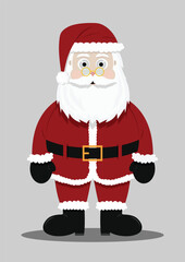 Christmas illustration - Santa Claus in a red suit and glasses
