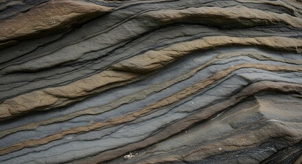 The delicate lines of sedimentary rock layers.