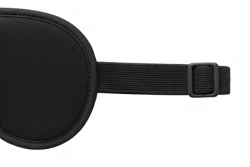 Black sleep mask for restful sleeping and eye covering during travel, relaxation, or meditation