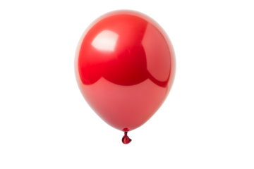 single red balloon isolated on white background