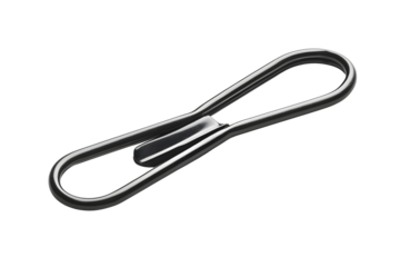 Black Paper clip isolated on white background