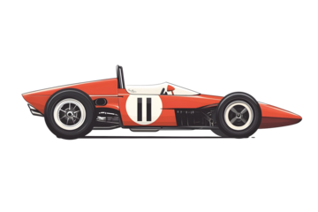 a racing car on a white isolated background Illustration