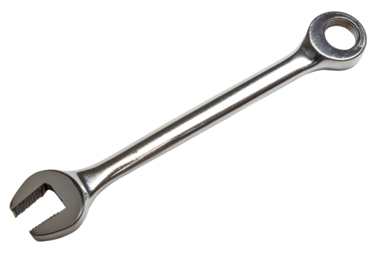 wrench isolated Tools and equipment On white baground Clipping path included