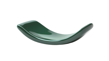 abstract green curve isolated on white