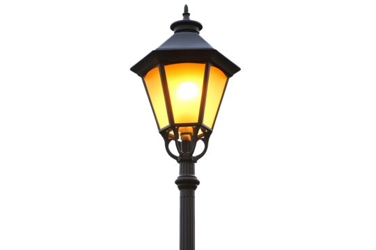 Street lamp isolated on white background