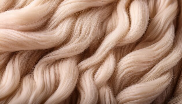 soft beige wool fiber macro closeup with warm texture and cozy organic surface perfect for background or banner design