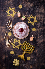 Traditional Jewish holiday Hanukkah background