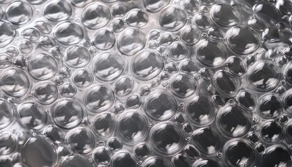 soft translucent bubble wrap close up with circular air pockets and gentle highlights creating minimal texture for packaging design or commercial background