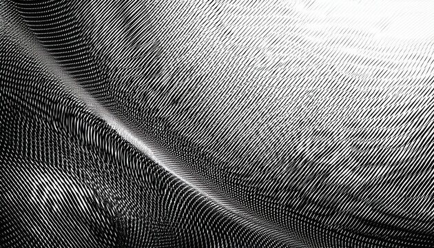abstract halftone dot gradient pattern in black and white with radiant light effect ideal for modern background or texture design
