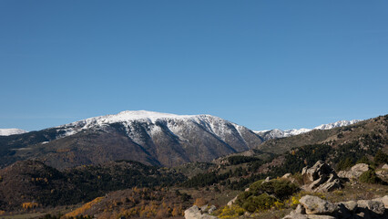 snow covered mountains