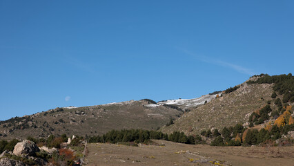 mountain landscape with blue sky