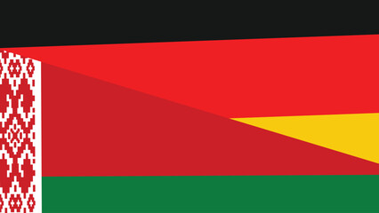 Germany and belarus flag fusion design