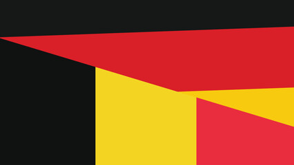 Germany and belgium flag fusion design