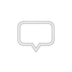 Naklejka premium Minimal Comment Bubble Icon Isolated - Flat UI Style for Transparent Digital Design