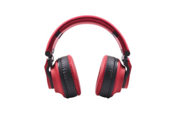 Red gaming headset isolated on white