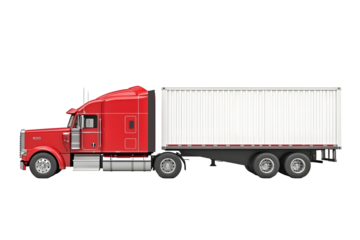 semi trailer truck isolated on white background shipping cargo container delivery trucks distribution warehouse import export freight truck cargo trans
