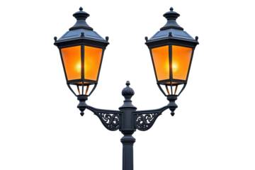 Street lamp isolated on white background