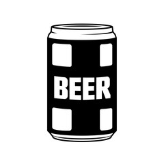 Beer can. Beer icon vector.