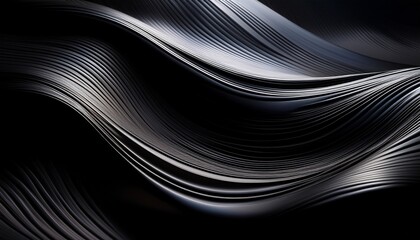 a close up of a sleek black surface illuminated by soft dramatic lighting showcasing elegant curves and textures