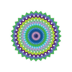 Abstract Geometric Design with Vibrant Colors and Radial Symmetry for Modern Art.