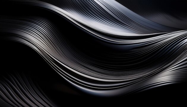 a close up of a sleek black surface illuminated by soft dramatic lighting showcasing elegant curves and textures