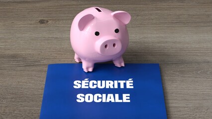 S&eacute;curit&eacute; sociale et baisse des d&eacute;penses pour faire des &eacute;conomies - rendu 3D
