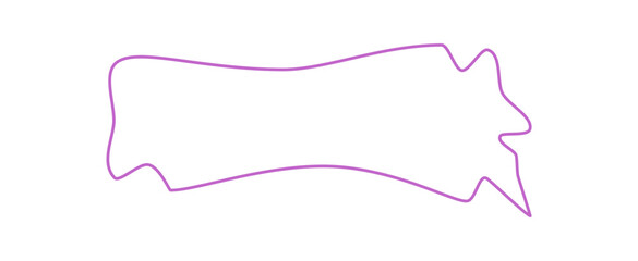 Wavy hand drawn speech box outline forms a unique chat balloon with sketch style. Outlined message frame and textbox bubble deliver a playful circle accent, ideal for comic conversation and creative