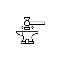 metall forging icon sign vector