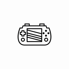 portable game console icon sign vector