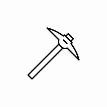 pick axe tool icon sign vector