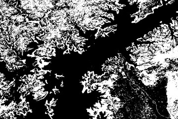 Topographic Vector Texture, Abstract Earth Relief Map, High-Contrast Geographic Pattern, Terrain Contour Background