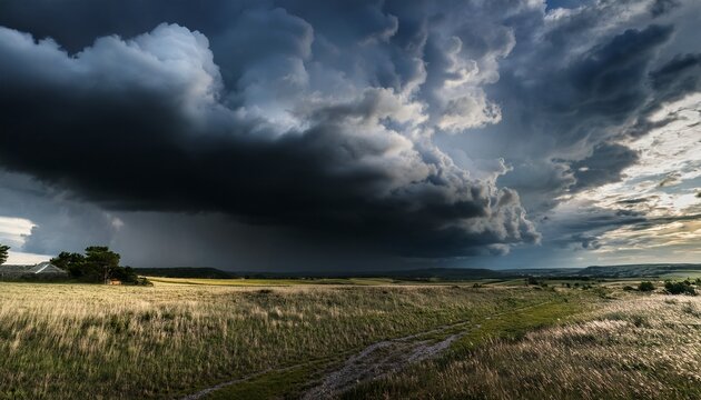 dramatic storm clouds forming in a moody sky hinting at an impending weather change
