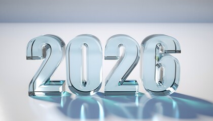 2026 New Year Celebration Modern Glass Look