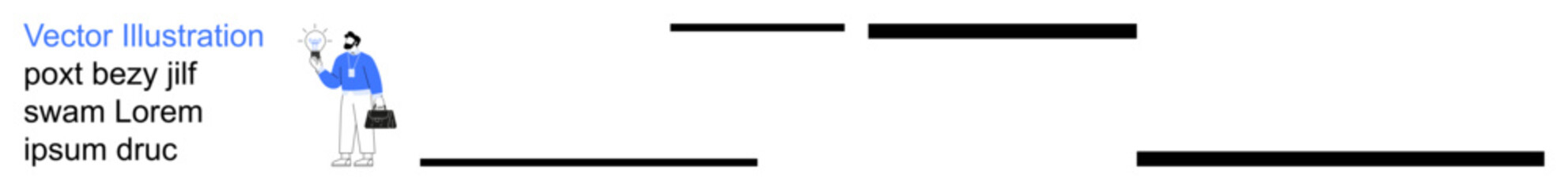 Corporate communication, office work, data analysis, business presentation, report summary, professional reading. Person reading text lines with a briefcase. Corporate communication and office work