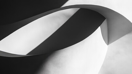 A white and black image of a curved line