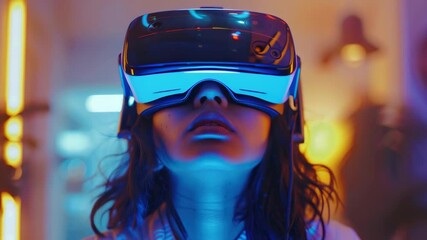 Young Person Engrossed in Virtual Reality Experience